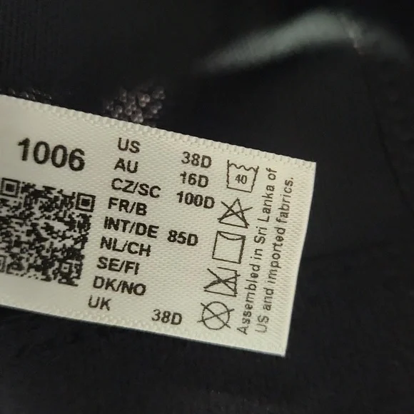 GLAMORISE Size 38D. Women's Black Bra - Picture 11 of 11